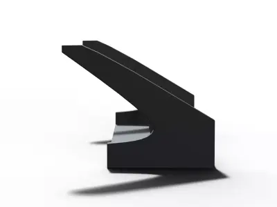 Snowboard Rack With Hooks Low-poly 3D model