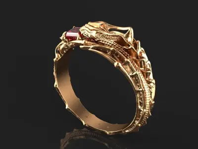 Dragon ring 3D model