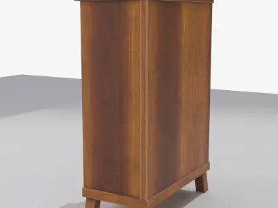 Cupboard wooden chest of drawers 3D model