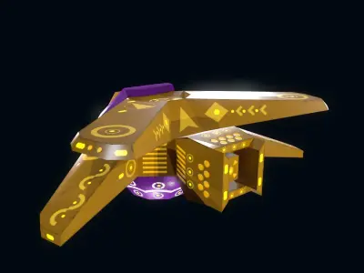 Spaceship Low-poly 3D model purchase