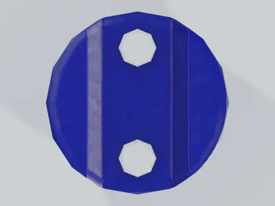 Plastic Tight Head Drum  01 60L Low-poly 3D model