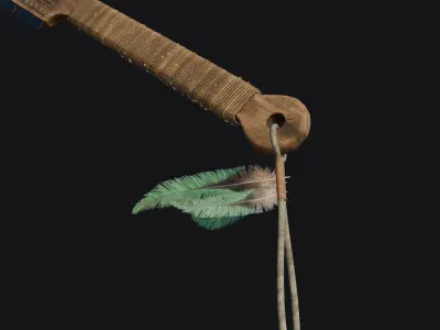 Aztec Macuahuitl Low-poly 3D model