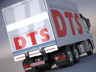 New Mercedes Actros Box Truck 3D model