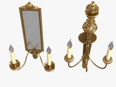Vaughan Granville and Saltram wall light 3D model