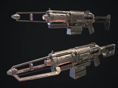 Energy Riffle Low-poly 3D model