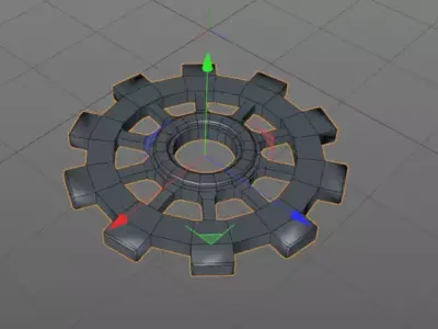 Mechanical Gear Free low-poly 3D model