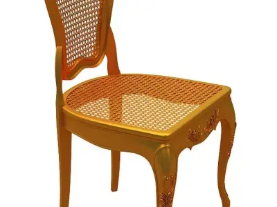 Classical Dining chair Low-poly 3D model