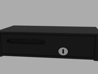 Free Cashier Drawer-lowPoly Free low-poly 3D model