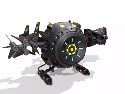 Space drone - PBR Low-poly 3D model