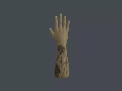 HAND-011 Right Hand Low-poly 3D model