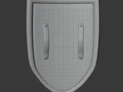 Medieval Shield Low-poly 3D model 5