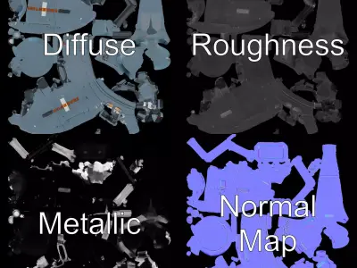 Sea Sentinel Aqua Drone model pack Low-poly 3D model