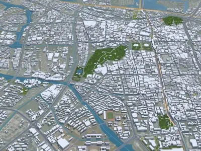 Shaoxing Zhejiang China 70km AI Low-poly 3D model