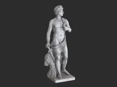 Roman Imperator - Granite Low-poly 3D model