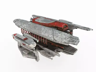 Future Sci-Fi Space Shipyard 3D model
