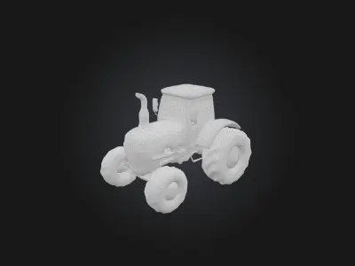 cartoon tractor 3D model from CGTrader