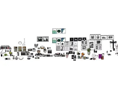 Accessories decoration interior 3d model Part 2 3D model