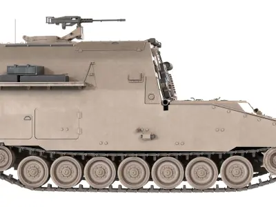 M992 Field Low-poly 3D model