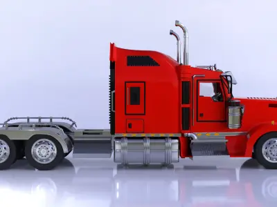 Kenworth W900 3D Model High Poly 3D model