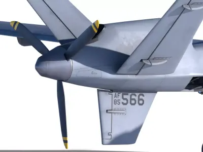 MQ-9 Reaper Fuly-Rigged With Weapons Low-poly 3D model