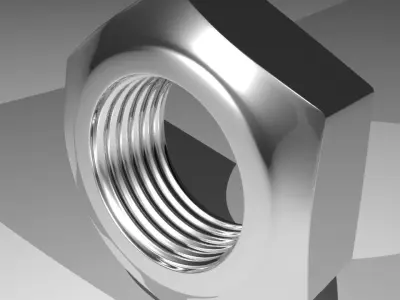 Hex Nut 3D model by masteravi from CGTrader