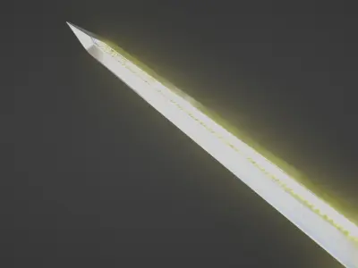 Fantasy Sword Model Free low-poly 3D model