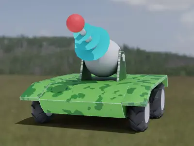 Laser Tank toy 3D model 3D model