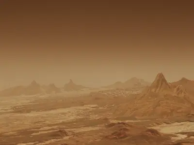  Mars Alien Planet Sci-Fi Fantasy Scenery 3D model