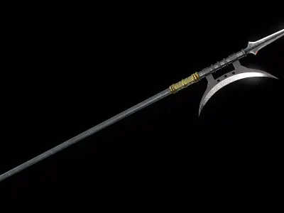 Ancient Chinese Pike Low-poly 3D model