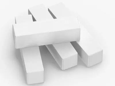 Cardboard Box Set 01 07 3D model