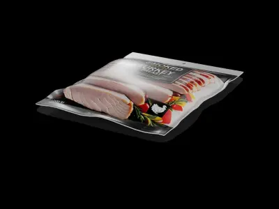 Dried meats Smoked Turkey Breast Low-poly 3D model
