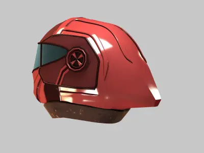 Semi-Retro Helmet A 3D model