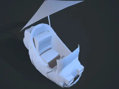 3D Flying Vehicle Low-poly 3D model