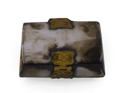 Mini Chest 02 - Low and High Poly versions Low-poly 3D model