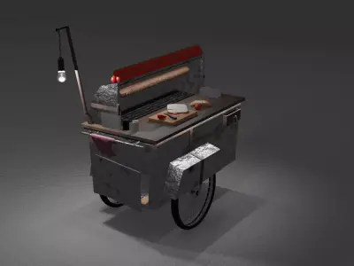 3D KOKOREC SEYYAR CART Low-poly 3D model