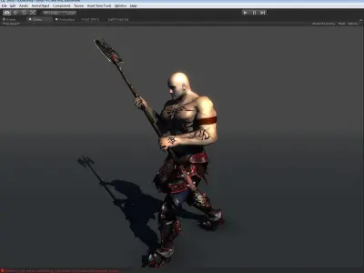 Barbarian Hulk Low-poly 3D model