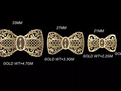VR-PND2287 gold ring size chart 3D print model