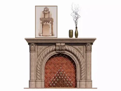 Classic Fireplace STUDIO Q 3D model
