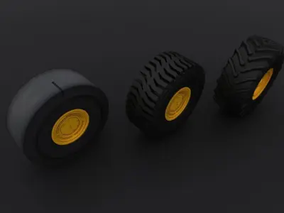 Tires Truck hi-poly 3D model 3D model