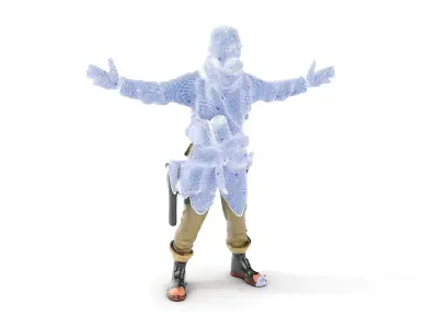 PostApocalyptic Survivor Character Rigged and Animated Low-poly 3D model