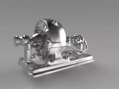 Polished Metal Machine 3D print model