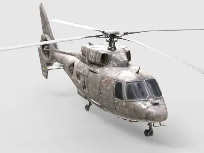 Military Helicopter Low-poly 3D model by Hiroshi-Tanaka