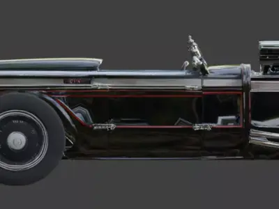 Gothic Black-Out Coffin  Rod 3D Model Low-poly 3D model