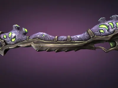 Alien musket Low-poly 3D model