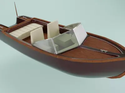 Simple Boat 3d model Low-poly 3D model