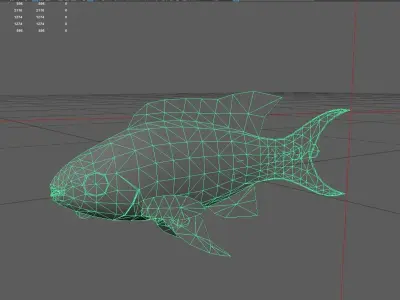 Serranidae Low-poly 3D model
