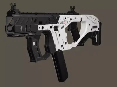 Modular SMG Kriss Vector Gen2 Low-poly 3D Model Low-poly 3D model