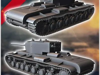 KV-4 Object 224 Dukhov - Soviet army WW2 Second World East front 3D print model purchase