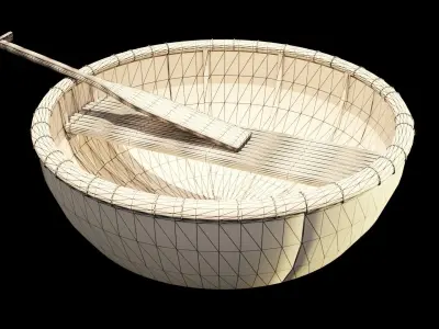 Fishing Boat Vietnam Low-poly 3D model