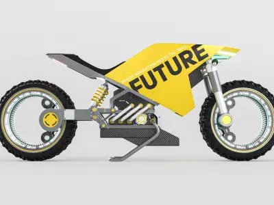 FUTURE BIKE Low-poly 3D model
